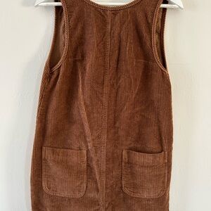 Brown Corduroy Sleeveless Dress